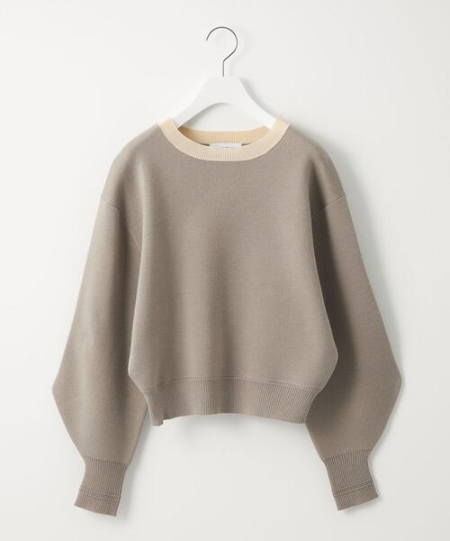 green label relaxing（グリーンレーベルリラクシング）の「＜EMMEL REFINES（エメル リファインズ）＞EM HW スウェットライクプルオーバー -ウォッシャブル-（ニット/セーター・レディース・ライトグレー/ブラック/ベージュ/ライラック・FREE）」の7枚目の写真