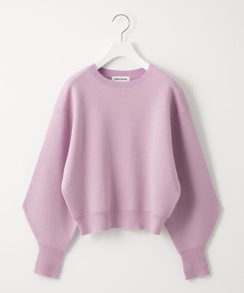 green label relaxing（グリーンレーベルリラクシング）の「＜EMMEL REFINES（エメル リファインズ）＞EM HW スウェットライクプルオーバー -ウォッシャブル-（ニット/セーター・レディース・ライトグレー/ブラック/ベージュ/ライラック・FREE）」の8枚目の写真