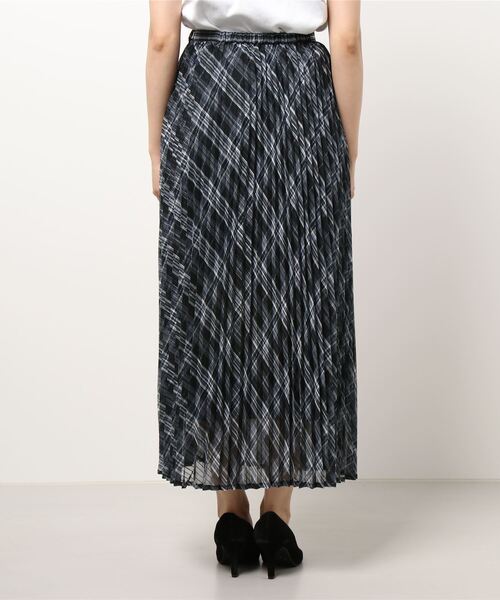 Te chichi（テチチ）の「シアーチェックプリーツスカート（スカート・レディース・チャコール/ベージュ・ﾌﾘ-）」の3枚目の写真