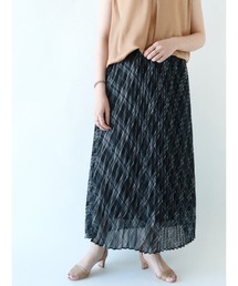 Te chichi | シアーチェックプリーツスカート(スカート)