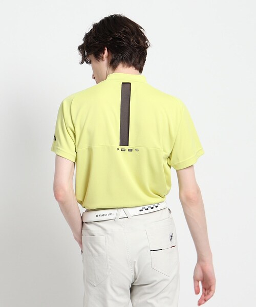 adabat(アダバット)の「◆【coolcore(R)(クールコア)/UVカット】バックデザイン モックネックプルオーバー(Tシャツ/カットソー・メンズ・黄緑系/ネイビー・46/48/50)」の1枚目の写真