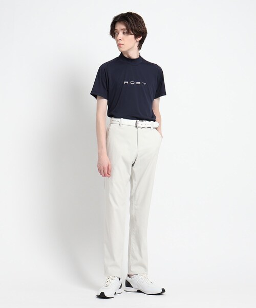 adabat(アダバット)の「◆【coolcore(R)(クールコア)/UVカット】バックデザイン モックネックプルオーバー(Tシャツ/カットソー・メンズ・黄緑系/ネイビー・46/48/50)」の7枚目の写真