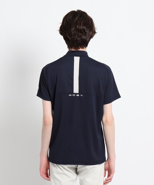 adabat(アダバット)の「◆【coolcore(R)(クールコア)/UVカット】バックデザイン モックネックプルオーバー(Tシャツ/カットソー・メンズ・黄緑系/ネイビー・46/48/50)」の6枚目の写真