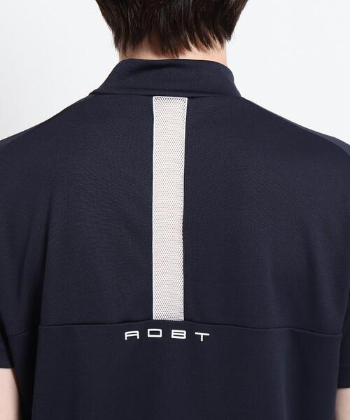adabat(アダバット)の「◆【coolcore(R)(クールコア)/UVカット】バックデザイン モックネックプルオーバー(Tシャツ/カットソー・メンズ・黄緑系/ネイビー・46/48/50)」の10枚目の写真