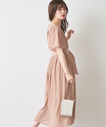 【WEB限定】前後2WAYカシュクールフレア袖ワンピース