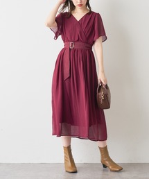 Ameri（アメリ）の「TULLE DOCKING DRESS（ワンピース）」 - WEAR