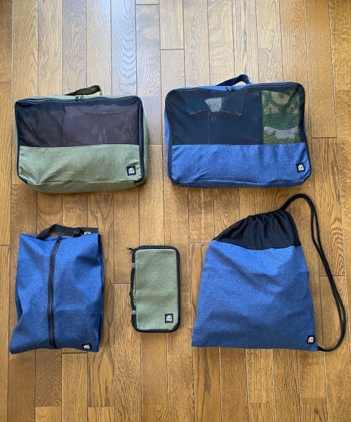 entre square(アントレスクエアー)の「bcl/エアープロップ シューズバッグ(トラベルグッズ・レディース・オリーブ/ネイビー・ONE SIZE)」の12枚目の写真