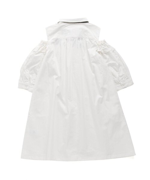 algy（アルジー）の「りぼんタイシャツワンピ（シャツワンピース・キッズ・ブラック/ブラウン/オフホワイト・XXX-SMALL/MEDIUM/SMALL/X-SMALL/XX-SMALL）」の4枚目の写真