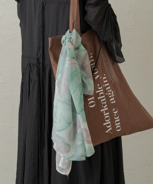 Kastane(カスタネ)の「シアームラ染めスカーフ(バンダナ/スカーフ・レディース・ピンク/イエロー/グリーン・FREE)」の1枚目の写真