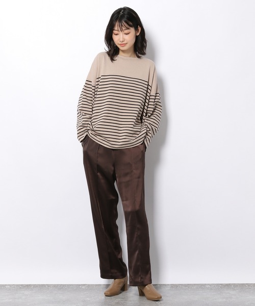 LAKOLE（ラコレ）の「ストレッチサテンピンタックパンツ / 218826（その他パンツ・レディース・ブラック/ライトグリーン/モカ/ナチュラル/イエローゴールド・SMALL/MEDIUM）」の7枚目の写真