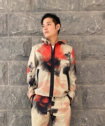 DIESEL | メンズ レザージャケット 総柄 プリント(ブルゾン)