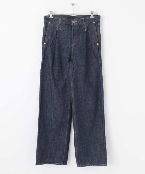 RICE NINE TEN（ライスナインテン）の「RICE NINE TEN　RED SELVAGE TUCK JEANS（デニムパンツ・メンズ・インディゴブルー・2/1）」の14枚目の写真
