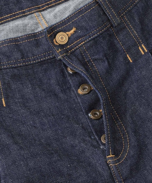 RICE NINE TEN（ライスナインテン）の「RICE NINE TEN　RED SELVAGE TUCK JEANS（デニムパンツ・メンズ・インディゴブルー・2/1）」の12枚目の写真