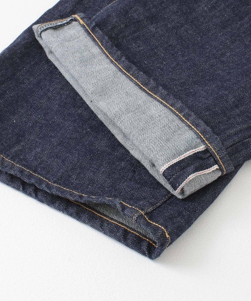 RICE NINE TEN（ライスナインテン）の「RICE NINE TEN　RED SELVAGE TUCK JEANS（デニムパンツ・メンズ・インディゴブルー・2/1）」の7枚目の写真