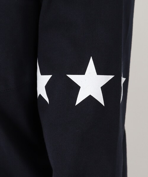 BASECONTROL(ベースコントロール)の「◆吸水速乾 スターラインプリント 長袖Tシャツ(Tシャツ/カットソー・レディース・ライトブルー/ブラック/ネイビー/アイボリー/ピンク系・01/02/03)」の7枚目の写真