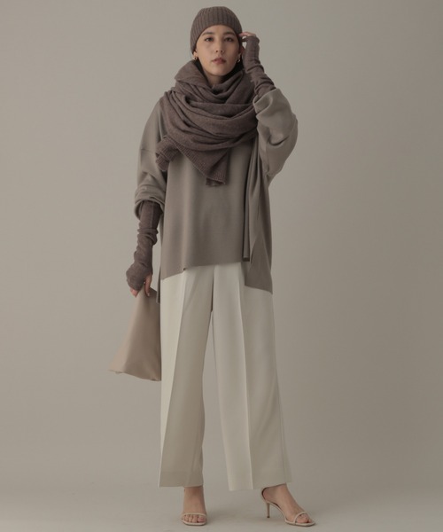 Chaos(カオス)の「【RIVIERA】カシミヤニット帽(ニットキャップ/ビーニー・レディース・ブラック/ブラウン・FREE)」の10枚目の写真