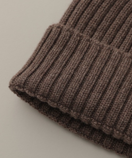 Chaos(カオス)の「【RIVIERA】カシミヤニット帽(ニットキャップ/ビーニー・レディース・ブラック/ブラウン・FREE)」の7枚目の写真