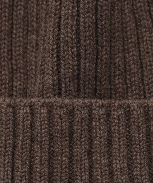 Chaos(カオス)の「【RIVIERA】カシミヤニット帽(ニットキャップ/ビーニー・レディース・ブラック/ブラウン・FREE)」の4枚目の写真
