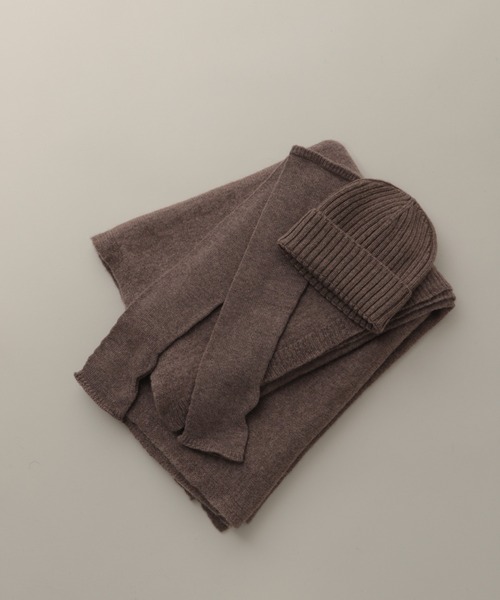 Chaos(カオス)の「【RIVIERA】カシミヤニット帽(ニットキャップ/ビーニー・レディース・ブラック/ブラウン・FREE)」の11枚目の写真