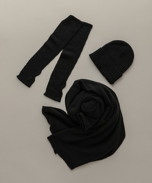 Chaos(カオス)の「【RIVIERA】カシミヤニット帽(ニットキャップ/ビーニー・レディース・ブラック/ブラウン・FREE)」の9枚目の写真