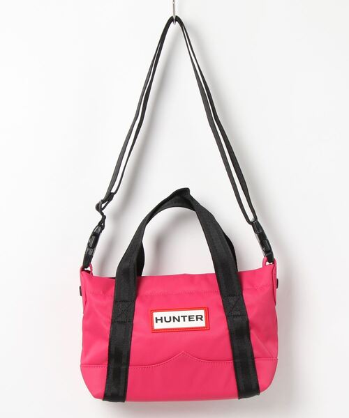 HUNTER(ハンター)の「《HUNTER》NYLON TOPCLIP TOTE MINI(トートバッグ・メンズ・ダークオリーブ/ブラック/ピンク/イエロー/ネイビー/ブラック×レッド/ホワイト×ブラック/ブラック系その他・フリー)」の8枚目の写真