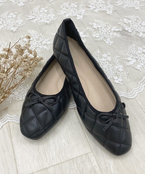 apres jour（アプレジュール）の「キルティングバレエシューズ【ZOZOTOWN限定アイテム】（バレエシューズ・レディース・ブラック/ダークブラウン/アイボリー・SMALL/MEDIUM/LARGE/X-LARGE）」の2枚目の写真