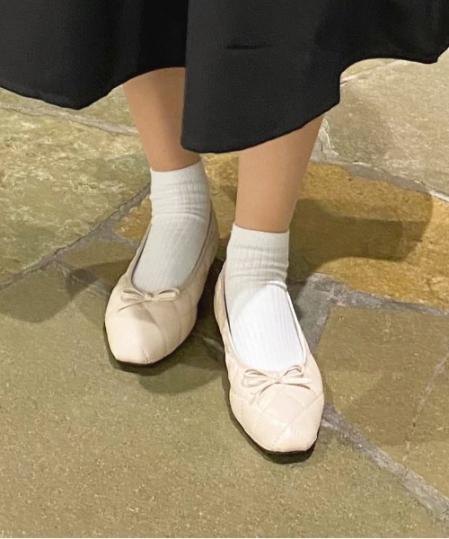 apres jour（アプレジュール）の「キルティングバレエシューズ【ZOZOTOWN限定アイテム】（バレエシューズ・レディース・ブラック/ダークブラウン/アイボリー・SMALL/MEDIUM/LARGE/X-LARGE）」の5枚目の写真