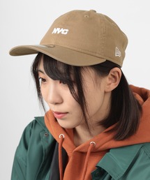 NEW ERA（ニューエラ）の「【NEW　ERA/ニューエラ】9THIRTY  NYCチャンキー ロゴ刺繍 ノンウォッシュコットン キャップ/ベージュ（キャップ）」