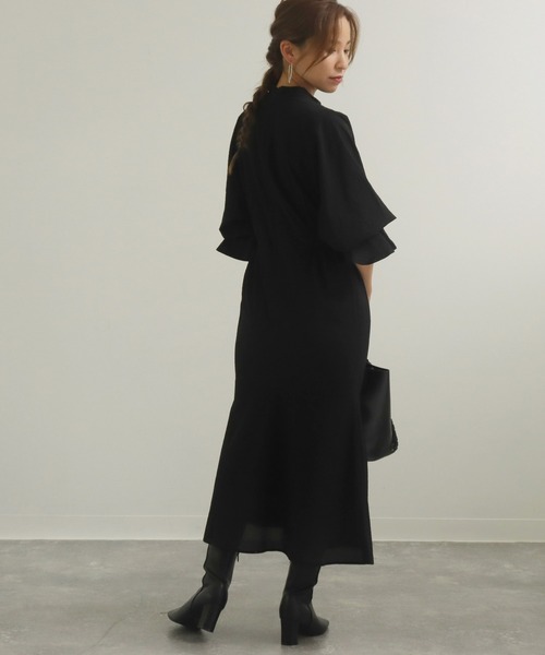 AULI（アウリィ）の「【低身長向けサイズ】チェックマーメイドワンピース（ワンピース・レディース・ブラック/ブルー/グリーン・S/XS）」の16枚目の写真