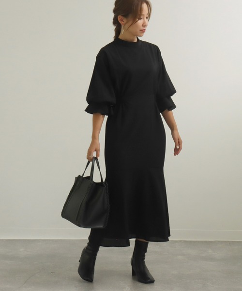 AULI（アウリィ）の「【低身長向けサイズ】チェックマーメイドワンピース（ワンピース・レディース・ブラック/ブルー/グリーン・S/XS）」の14枚目の写真