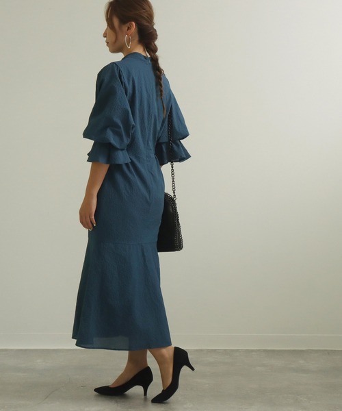 AULI（アウリィ）の「【低身長向けサイズ】チェックマーメイドワンピース（ワンピース・レディース・ブラック/ブルー/グリーン・S/XS）」の15枚目の写真