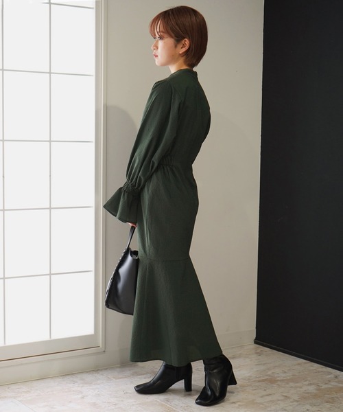 AULI（アウリィ）の「【低身長向けサイズ】チェックマーメイドワンピース（ワンピース・レディース・ブラック/ブルー/グリーン・S/XS）」の6枚目の写真