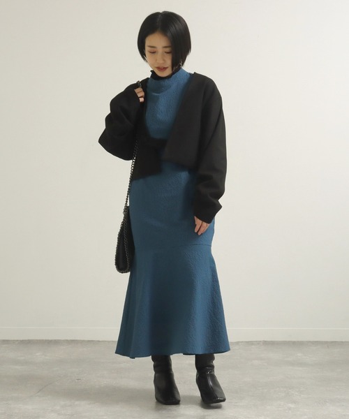 AULI（アウリィ）の「【低身長向けサイズ】チェックマーメイドワンピース（ワンピース・レディース・ブラック/ブルー/グリーン・S/XS）」の21枚目の写真