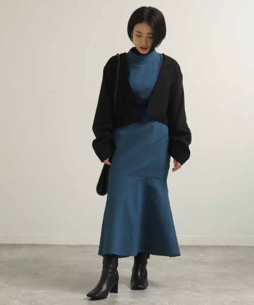 AULI（アウリィ）の「【低身長向けサイズ】チェックマーメイドワンピース（ワンピース・レディース・ブラック/ブルー/グリーン・S/XS）」の22枚目の写真