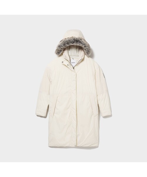 AIGLE（エーグル）の「撥水 リラックスモード ロングダウンコート（ダウンジャケット/コート・レディース・ライトブルー/アイボリー/ダークネイビー・38/36/40）」の11枚目の写真