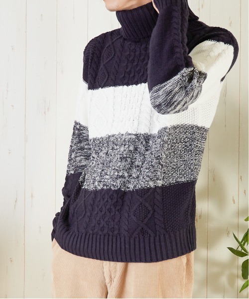 Bling Leads(ブリングリーズ)の「【Bling leads】5ゲージケーブル編み タートルネックニット(ニット/セーター・レディース・ライトグレー/ブラック/ブラウン/グレー/アイボリー/その他1/その他2/その他3・MEDIUM/LARGE/X-LARGE)」の16枚目の写真