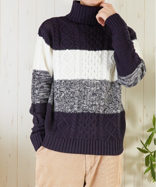 Bling Leads(ブリングリーズ)の「【Bling leads】5ゲージケーブル編み タートルネックニット(ニット/セーター・レディース・ライトグレー/ブラック/ブラウン/グレー/アイボリー/その他1/その他2/その他3・MEDIUM/LARGE/X-LARGE)」の18枚目の写真