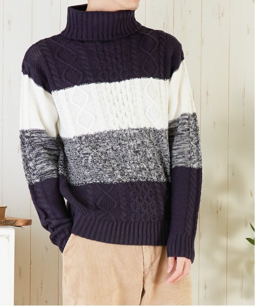 Bling Leads(ブリングリーズ)の「【Bling leads】5ゲージケーブル編み タートルネックニット(ニット/セーター・レディース・ライトグレー/ブラック/ブラウン/グレー/アイボリー/その他1/その他2/その他3・MEDIUM/LARGE/X-LARGE)」の19枚目の写真