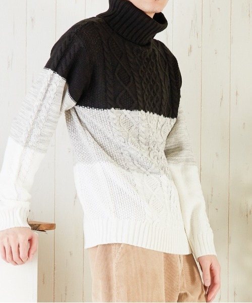 Bling Leads(ブリングリーズ)の「【Bling leads】5ゲージケーブル編み タートルネックニット(ニット/セーター・レディース・ライトグレー/ブラック/ブラウン/グレー/アイボリー/その他1/その他2/その他3・MEDIUM/LARGE/X-LARGE)」の22枚目の写真