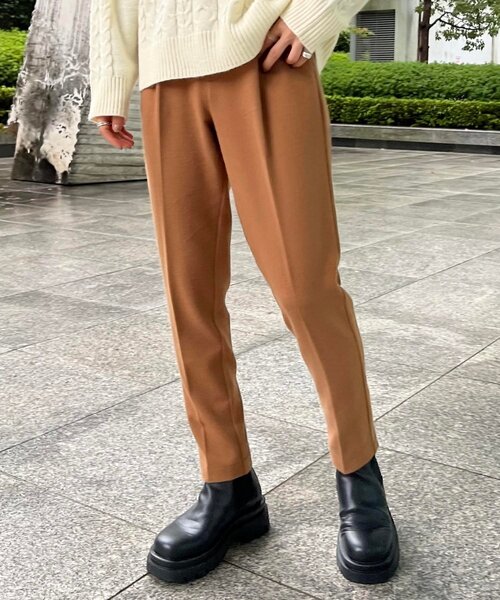 THE SHOP TK （ザ ショップ ティーケー ）の「◆両面起毛テーパードパンツ（その他パンツ・レディース・ブラック/グレー/オフホワイト/ライトグリーン/ブラウン系・11/10/12/13/14）」の5枚目の写真