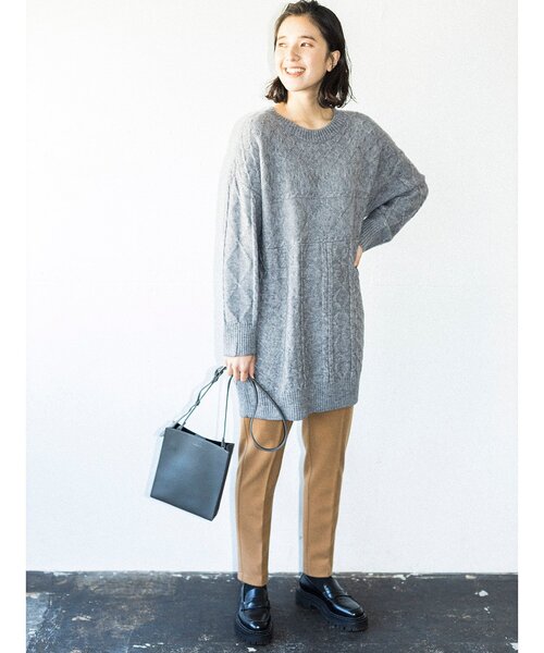 THE SHOP TK （ザ ショップ ティーケー ）の「◆両面起毛テーパードパンツ（その他パンツ・レディース・ブラック/グレー/オフホワイト/ライトグリーン/ブラウン系・11/10/12/13/14）」の6枚目の写真