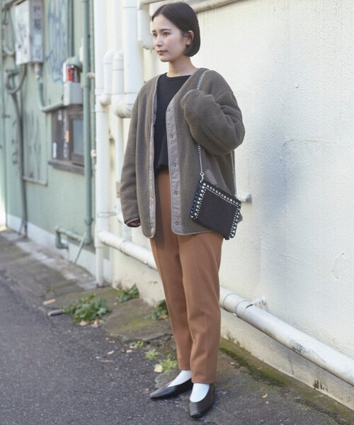 THE SHOP TK （ザ ショップ ティーケー ）の「◆両面起毛テーパードパンツ（その他パンツ・レディース・ブラック/グレー/オフホワイト/ライトグリーン/ブラウン系・11/10/12/13/14）」の8枚目の写真