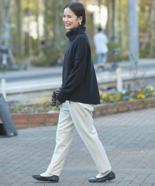 THE SHOP TK （ザ ショップ ティーケー ）の「◆両面起毛テーパードパンツ（その他パンツ・レディース・ブラック/グレー/オフホワイト/ライトグリーン/ブラウン系・11/10/12/13/14）」の9枚目の写真