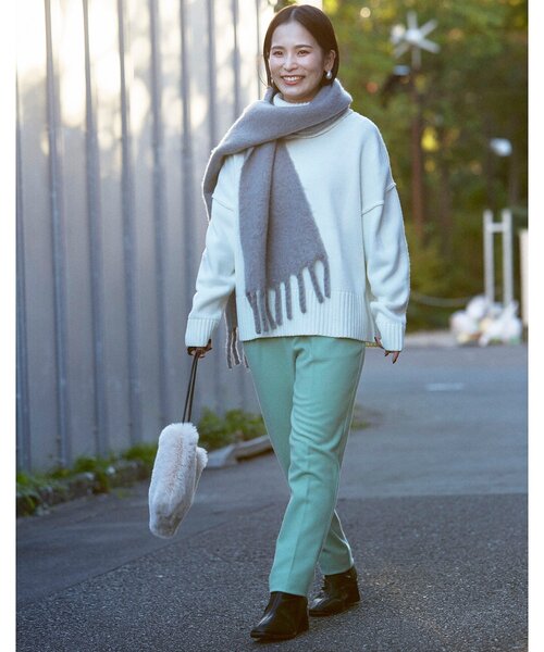 THE SHOP TK （ザ ショップ ティーケー ）の「◆両面起毛テーパードパンツ（その他パンツ・レディース・ブラック/グレー/オフホワイト/ライトグリーン/ブラウン系・11/10/12/13/14）」の10枚目の写真