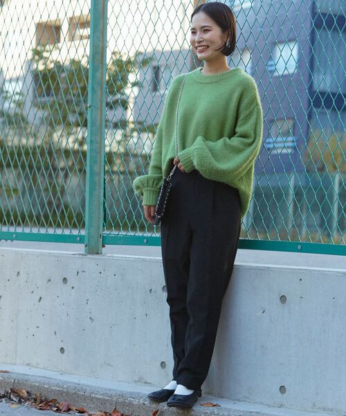 THE SHOP TK （ザ ショップ ティーケー ）の「◆両面起毛テーパードパンツ（その他パンツ・レディース・ブラック/グレー/オフホワイト/ライトグリーン/ブラウン系・11/10/12/13/14）」の12枚目の写真