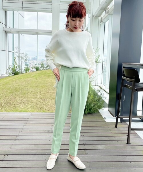 THE SHOP TK （ザ ショップ ティーケー ）の「◆両面起毛テーパードパンツ（その他パンツ・レディース・ブラック/グレー/オフホワイト/ライトグリーン/ブラウン系・11/10/12/13/14）」の18枚目の写真