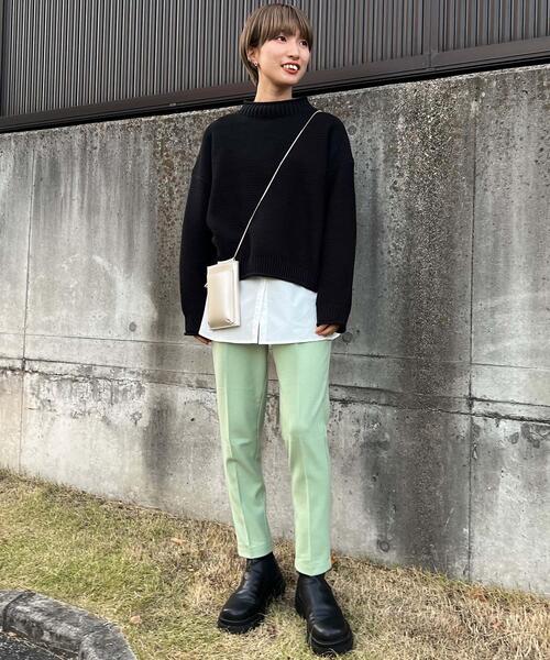 THE SHOP TK （ザ ショップ ティーケー ）の「◆両面起毛テーパードパンツ（その他パンツ・レディース・ブラック/グレー/オフホワイト/ライトグリーン/ブラウン系・11/10/12/13/14）」の21枚目の写真