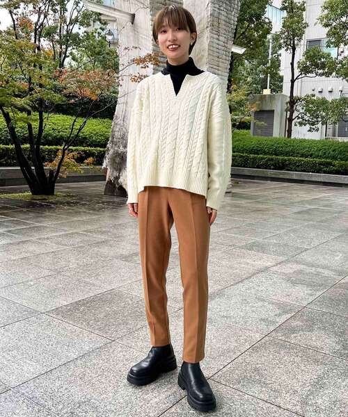 THE SHOP TK （ザ ショップ ティーケー ）の「◆両面起毛テーパードパンツ（その他パンツ・レディース・ブラック/グレー/オフホワイト/ライトグリーン/ブラウン系・11/10/12/13/14）」の22枚目の写真