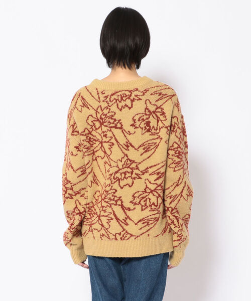 EACH.(イーチ)の「EACH(イーチ ) FLOWER JACQUARD KNIT(ニット/セーター・レディース・ブラウン/ベージュ・FREE)」の3枚目の写真