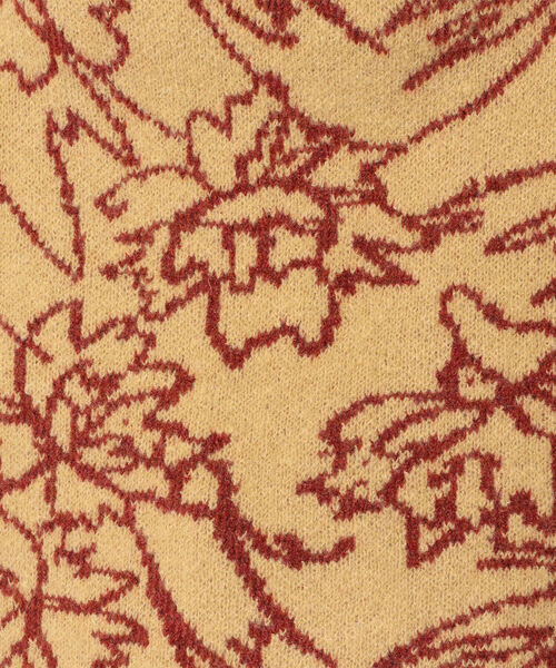 EACH.(イーチ)の「EACH(イーチ ) FLOWER JACQUARD KNIT(ニット/セーター・レディース・ブラウン/ベージュ・FREE)」の6枚目の写真